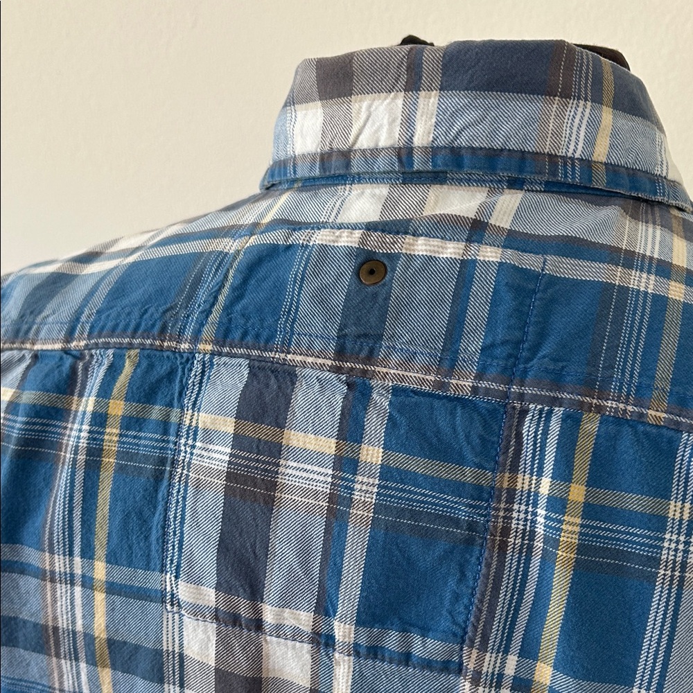 Superdry Blue and White Plaid Casual Shirt - Picture 7 of 12